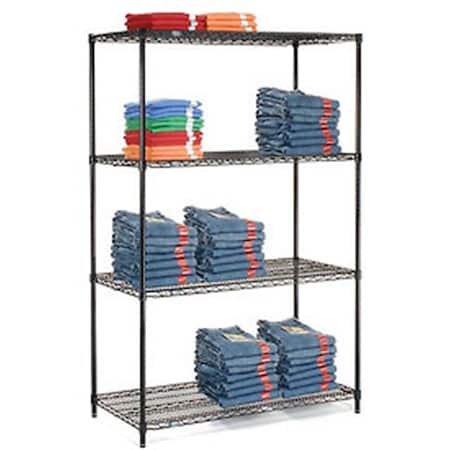 Designed To Furnish Nexel Black Epoxy Wire Shelving, 48 x 24 x 74 in. DE2968591